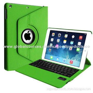 360 Degrees Rotating Leather Case Bluetooth Keyboards for iPad and iPad Mini, 3.0-5.0V Voltage